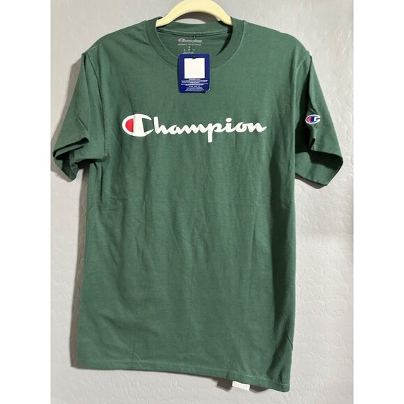 Champion Mens Green Short Sleeve T-Shirt S Authentic NWT - Picture 1 of 6